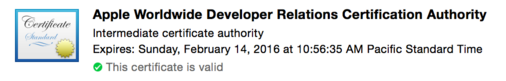 Apple-Provided Certificate